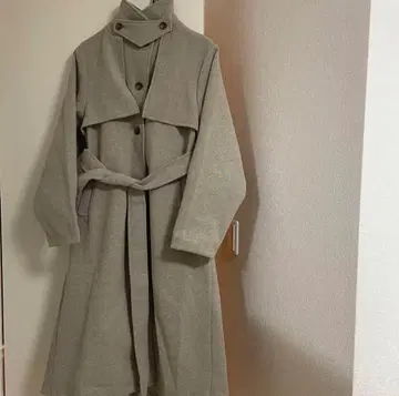 롱 코트 케이프 트렌치코트 두꺼운 원단