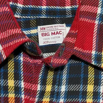 BIG MAC 빅맥 JCPenney 체크 플란넬 셔츠