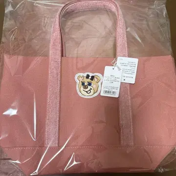 올드 테디걸 와펜 토트백 L 핑크