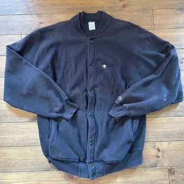 90년대 챔피온 리버스 위브 스냅 가디건 블랙