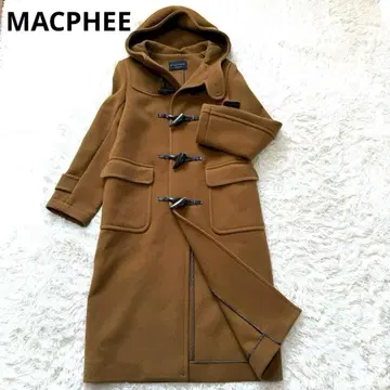 컨디션 최상 최근 MACPHEE 멜톤 울 롱 더플 코트 카멜