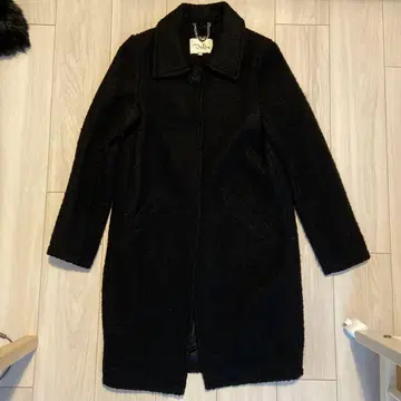 Darling London 블랙 퍼 코트