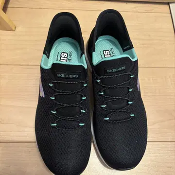 SKECHERS SLIP-ONS 블랙/민트