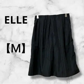0602 엘 플레어 스커트 미디 스커트 블랙 가벼운 소재