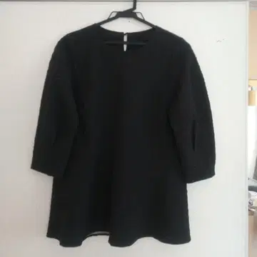 VIS 블랙 A라인 7부 소매