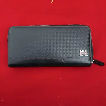 GT-R 블랙 가죽 장지갑