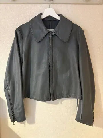 독일군 서브마린 자켓 그레이 가죽 숏 자켓