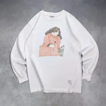 90s USA제 아트 프린트 롱 슬리브 T셔츠 L 691