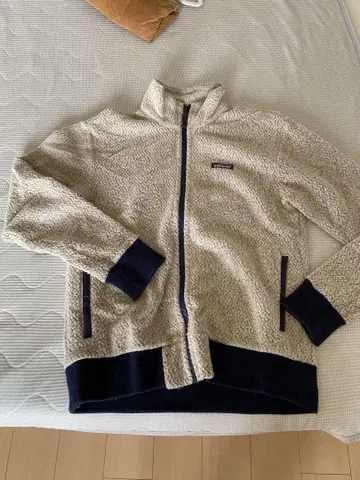 patagonia 플리스 자켓 M 베이지 네이비
