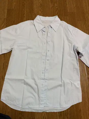 블루 긴팔 버튼 셔츠