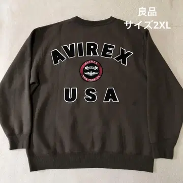 아비렉스 맨투맨 트레이닝복 아비시티 올리브 2XL