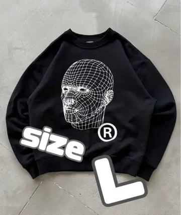 WISH FOREVER 얼굴 디자인 맨투맨 L size