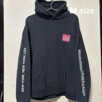 Manhattan Portage 블랙 후드티
