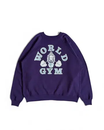 90s USA Hanes 'WORLD GYM' 스웻