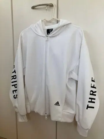adidas 화이트 풀 지퍼 후디 U5 아디다스 후드티
