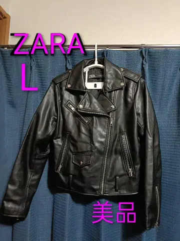 [ 새상품급 ] ZARA 자라 라이더스 더블 인조 가죽 블랙