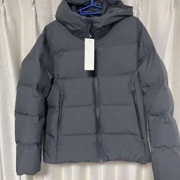 그레이 후드 부착 다운 자켓 M