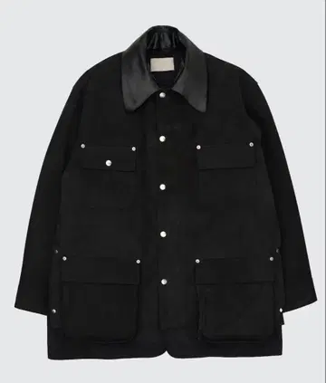 Nuback Leather Coverall Jacket 사이즈 3 블랙