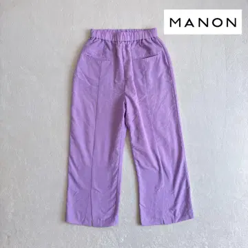 MANON 마논 센터 슬릿 팬츠 캐주얼 팬츠 0