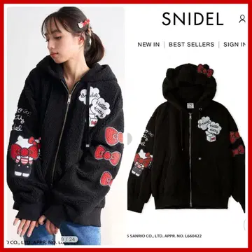 SNIDEL 스나이델 [ HELLO KITTY ] 프리미엄 후드티