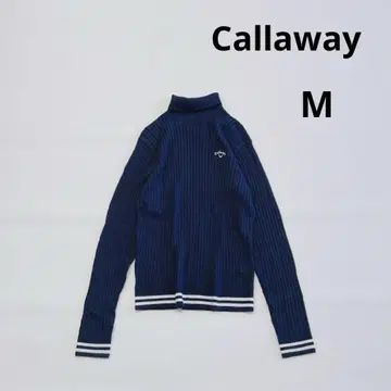 캘러웨이 골프 하이넥 니트 M 리브 네이비