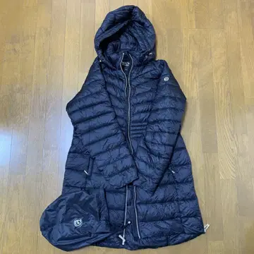 MICHAEL KORS 블랙 후드 부착 롱 코트