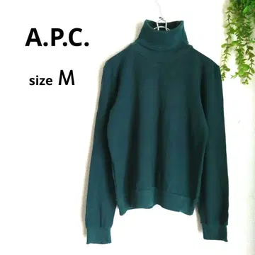 A.P.C. 터틀넥 M 긴팔 아페쎄 그린 티셔츠