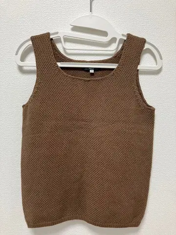 KEITH 슬리브리스 니트 38 브라운