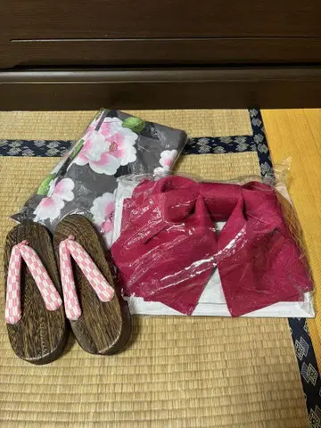 유카타 오비 일본 나막신 세트