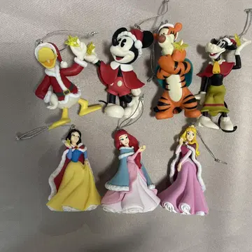 Disney 캐릭터 크리스마스 트리 오너먼트 7종 세트