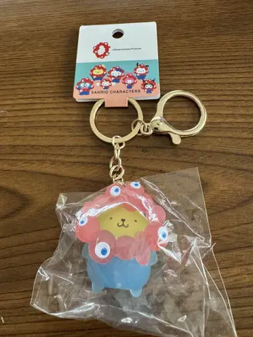 오사카 간사이 박람회 먁먁 산리오 클리어 키링 폼폼푸딩
