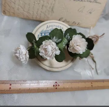 염색 꽃 천 꽃 화이트 클로버 가랜드 화관