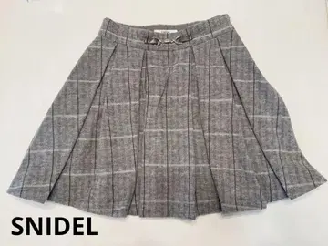 [ 사이즈 1 ] snidel 스나이델 박스 플리츠 스커트 체크