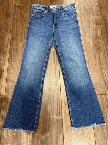 ZARA 다크 블루 플레어 데님 팬츠