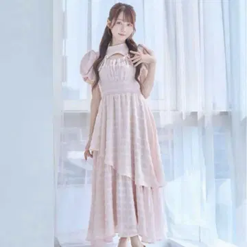 로제뮤즈 Jacquard 체크 드레스 핑크 rosemuse