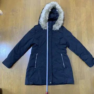 ZARA 퍼 달린 후드 블랙 자켓 코트