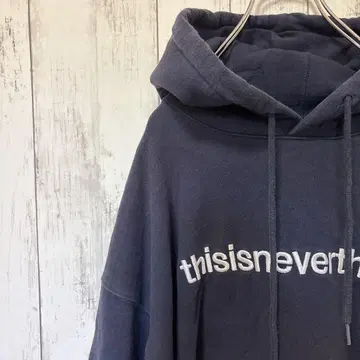 thisisneverthat 후드티 후디 L 네이비 자수 한국