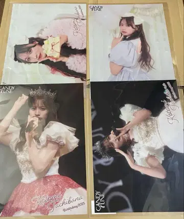 CANDYTUNE 타치바나 코토미 스키 복권 클리어 포스터 4장 세트