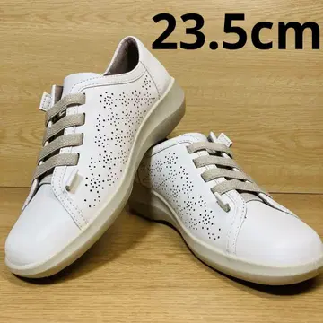 아킬레스 솔보 23.5cm 소가죽 3E 밴딩 펀칭 슬립온 화이트