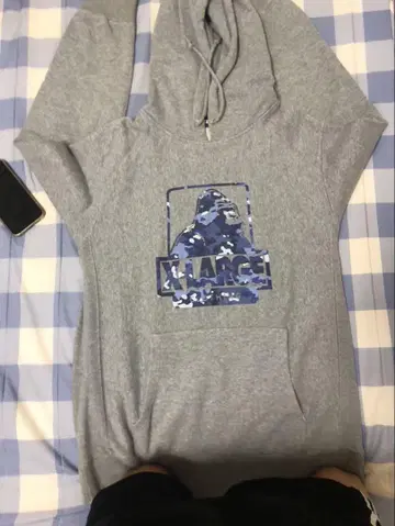 XLARGE 그레이 후드 부착 후드티 L 사이즈