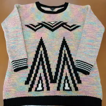 Topshop 청키 니트 레인보우 오버 사이즈 L