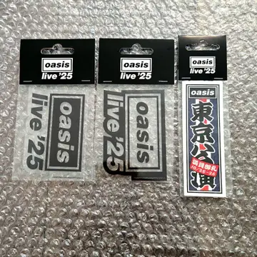 oasis Live'25 Black White 센샤후다 스티커 세트