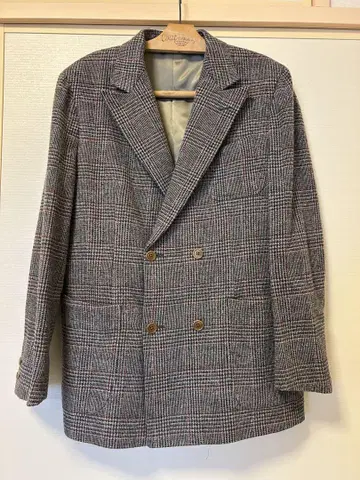 아자부 테일러 샘플 더블 브레스트 자켓 체크