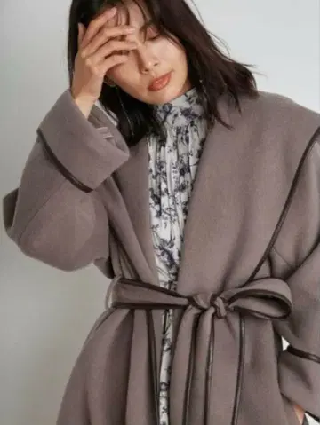 [ SNIDEL ] 스나이델 파이핑 후드 코트 MOC (S)