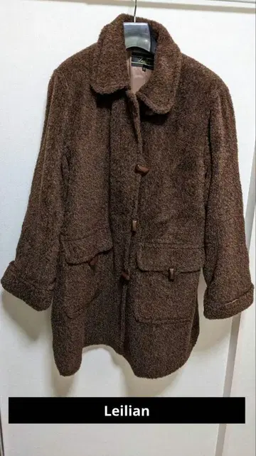 울 혼방 브라운 코트