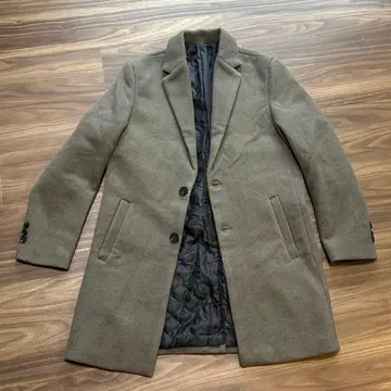 두꺼운 원단 체스터 코트 남성용 M 상당 그레이 계열 방한 새상품급