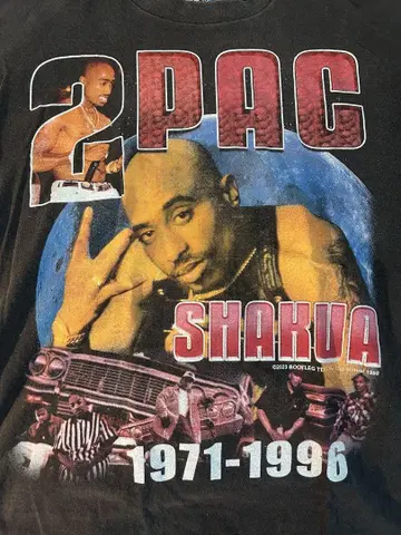 2PAC 그래픽 프린트 티셔츠