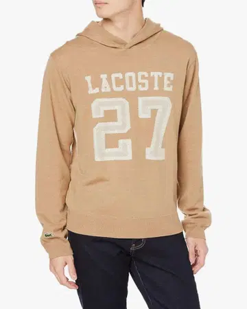 라코스테 LACOSTE 스웨터 린넨과 양모 다크 베이지