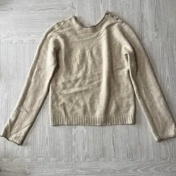 마가렛호웰 캐시미어 100% 니트 스웨터 어깨 버튼