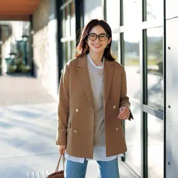 Secret trophy 베이지 저지 자켓 코트